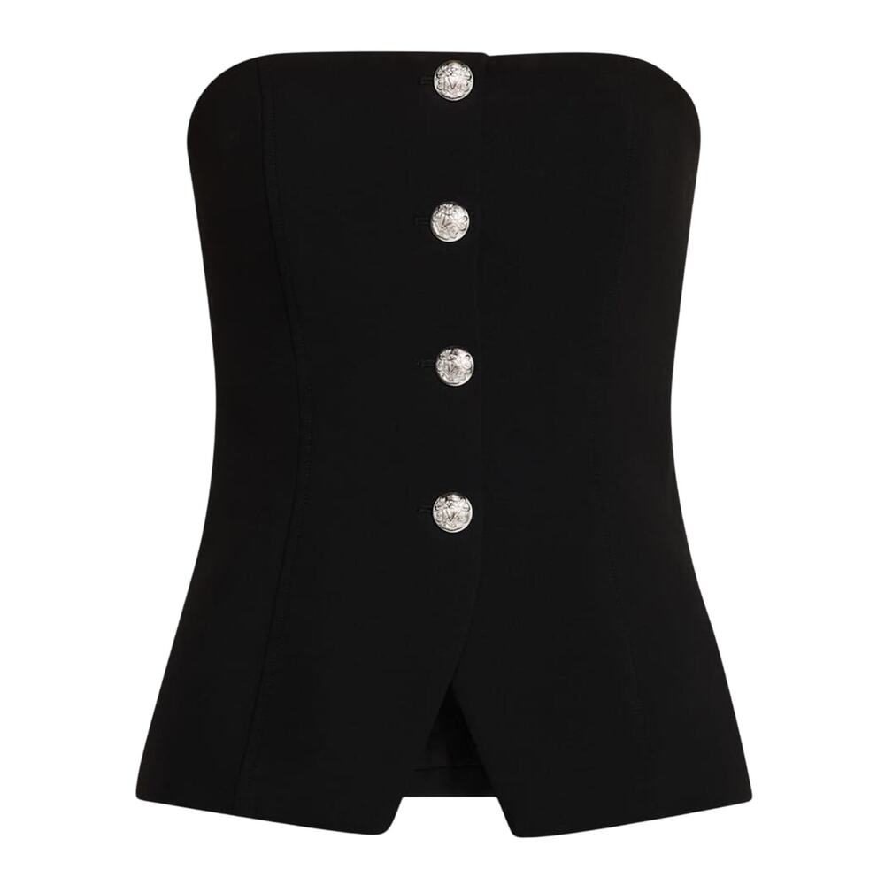 Veronica Beard 'Forman' Black Polyester Strapless… - image 1